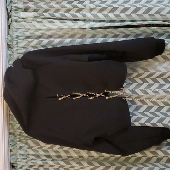 5/$25 - SHEIN BLACK chain back hoodie - sz. L - Picture 2 of 12
